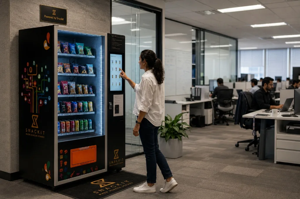 Snackit vending machine in corporate office space