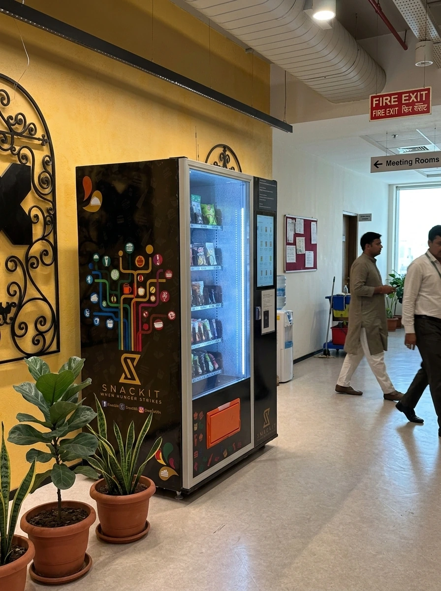 Smart machine in hallway