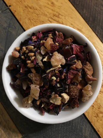 Assorted fruit medley, dried fruits, nuts and berries